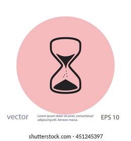Hourglass icon, web design element