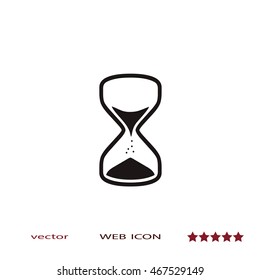 Hourglass icon, web design element