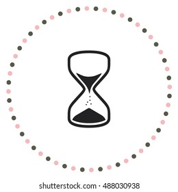 Hourglass icon, web design element