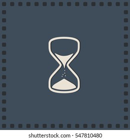 Hourglass icon, web design element