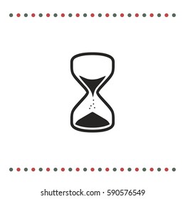 Hourglass icon, web design element