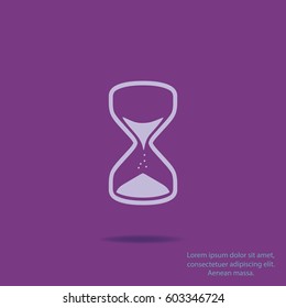 Hourglass icon, web design element