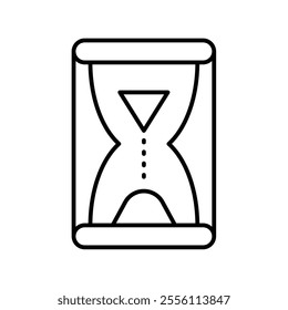 hourglass icon with white background vector stock illustration