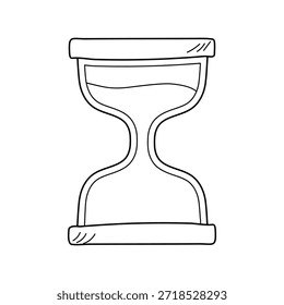 Hourglass icon with white background vector stock illustration