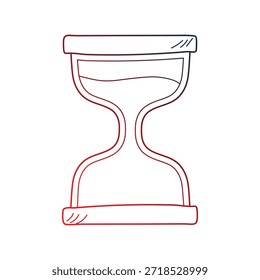 Hourglass icon with white background vector stock illustration