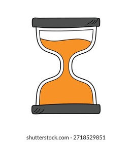 Hourglass icon with white background vector stock illustration