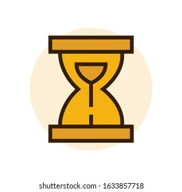 hourglass icon yellow color design