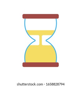 Hourglass iconon white background. Vector illustration in trendy flat style. EPS 10.