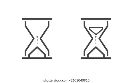 Hourglass icons for counting time