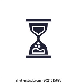 Hourglass icons symbol vector elements for infographic web