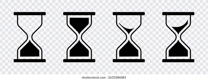 Hourglass Icons Time and Measurement Symbols