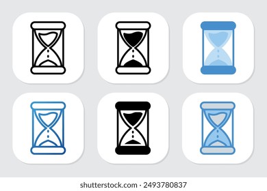 hourglass icons with various design styles