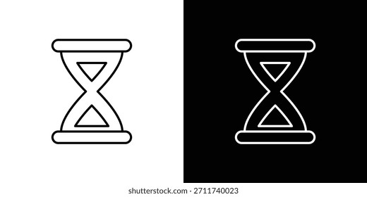 Sanduhrsymbole, Vektorsymbol mit bearbeitbaren Strichlinien für Webdesigns