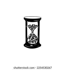 hourglass illustration vector with concept - Shutterstock ID 2254530267