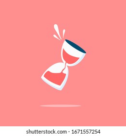 
un vector de ilustración de reloj de arena, adecuado para ilustración en el inicio