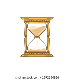 Hourglass illustration in white background