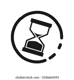 Hourglass Inside A circle Icon