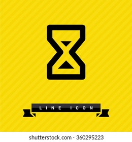 Hourglass  isolated minimal single flat icon. Time line vector icon for websites and mobile minimalist flat design. 