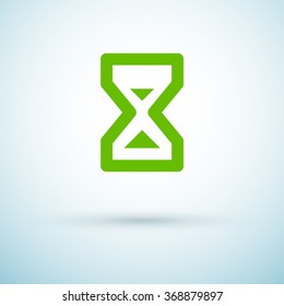 Hourglass isolated minimal single flat icon. Time line vector icon for websites and mobile minimalist flat design.