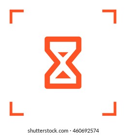 Hourglass isolated minimal single flat icon. Time line vector icon for websites and mobile minimalist flat design.