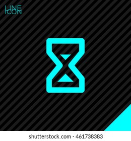 Hourglass isolated minimal single flat icon. Time line vector icon for websites and mobile minimalist flat design.