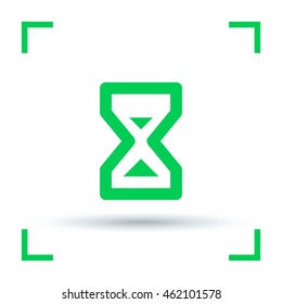 Hourglass isolated minimal single flat icon. Time line vector icon for websites and mobile minimalist flat design.