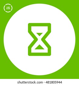 Hourglass isolated minimal single flat icon. Time line vector icon for websites and mobile minimalist flat design.