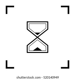 Hourglass isolated minimal single flat linear icon for application and info-graphic. Time line vector icon for websites and mobile minimalistic flat design.
