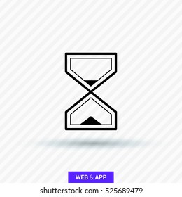 Hourglass isolated minimal single flat linear icon for application and info-graphic. Time line vector icon for websites and mobile minimalistic flat design.