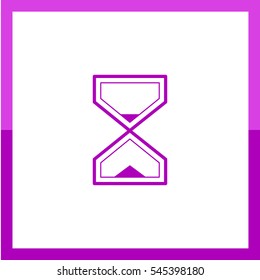 Hourglass isolated minimal single flat linear icon for application and info-graphic. Time line vector icon for websites and mobile minimalistic flat design.