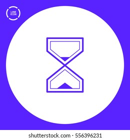 Hourglass isolated minimal single flat linear icon for application and info-graphic. Time line vector icon for websites and mobile minimalistic flat design.