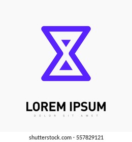 Hourglass isolated minimal single flat linear icon for application and info-graphic. Time line vector icon for websites and mobile minimalistic flat design.