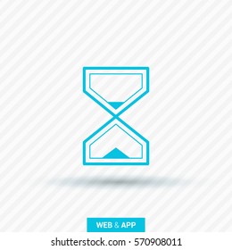 Hourglass isolated minimal single flat linear icon for application and info-graphic. Time line vector icon for websites and mobile minimalistic flat design.