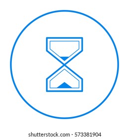 Hourglass isolated minimal single flat linear icon for application and info-graphic. Time line vector icon for websites and mobile minimalistic flat design.