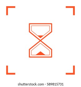 Hourglass isolated minimal single flat linear icon for application and info-graphic. Time line vector icon for websites and mobile minimalistic flat design.
