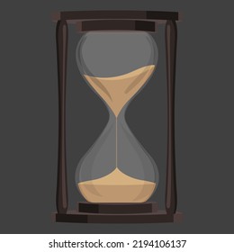 hourglass isolated on dark background