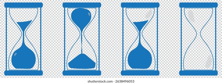hourglass isolated on transparent EPS 10