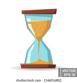 Hourglass. Isolated on white background. Icon. A cartoon. For your design.