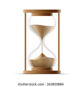 hourglass isolated on white background. Vector image.