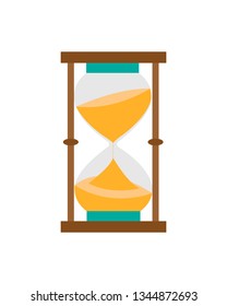 Hourglass isolated on a white. Vector illustration