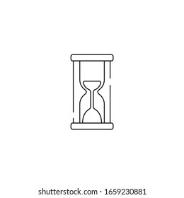 Hourglass isolated vector line icon