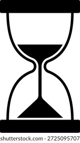 Eine Sanduhr, einzelne Vektorgrafik-Silhouette