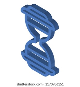 Hourglass isometric left top view 3D icon