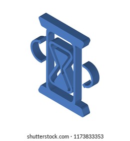 Hourglass isometric left top view 3D icon