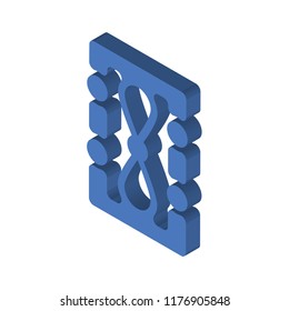 Hourglass isometric left top view 3D icon