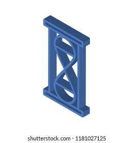 Hourglass isometric left top view 3D icon