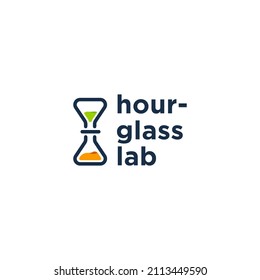 ilustración del logotipo del vector de laboratorio de vidrio de hormigón