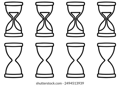 Hourglass line art beautiful representation of time flow