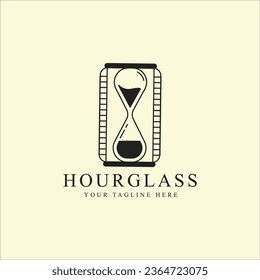 hourglass line art graphic design icon template simple creative vector illustration