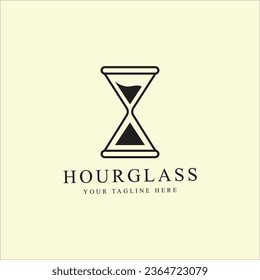 hourglass line art graphic design icon template simple creative vector illustration